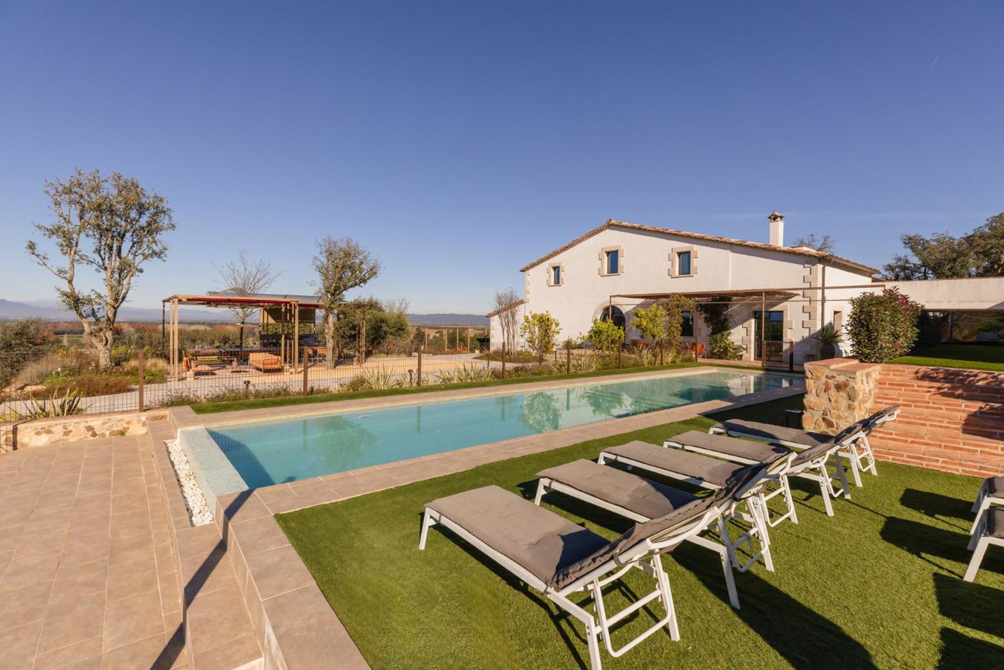 Can Bufi Espectacular Casa Con Piscina Interior Llagostera Exterior foto